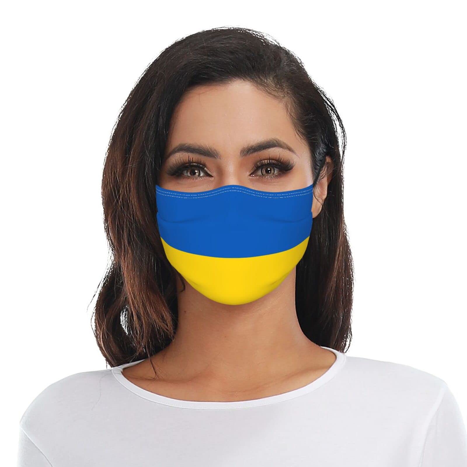 Ukraine Flag Adult Dust Mask Adjustable Dust Face with 2 Filter9