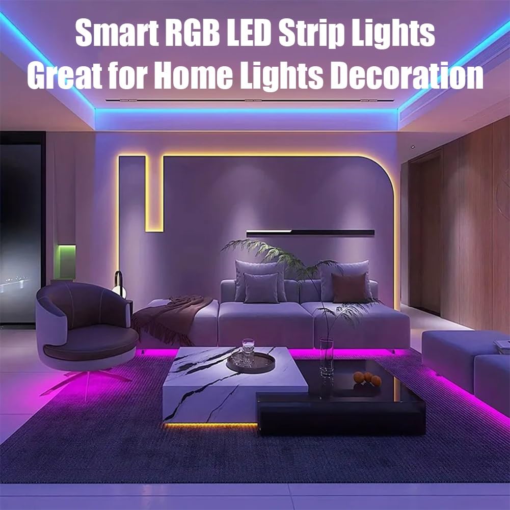 Luces De Cinta Con Mando Y Enchufe Tiras De Luces Led Recortables Control Remoto Por Infrarrojos De 44 Teclas Para Tiras De Luces LED Múltiples Modos De Cambio Dinámico(15 meters 270 lamp IP20)