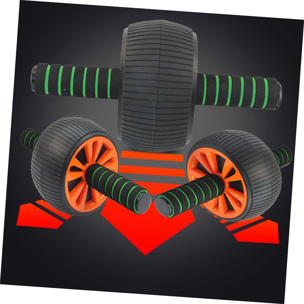 Non-slip Abdominal Exercise Roller Core Trainer Silent Ab Wheel for Home Gym Fitness Muscle Training