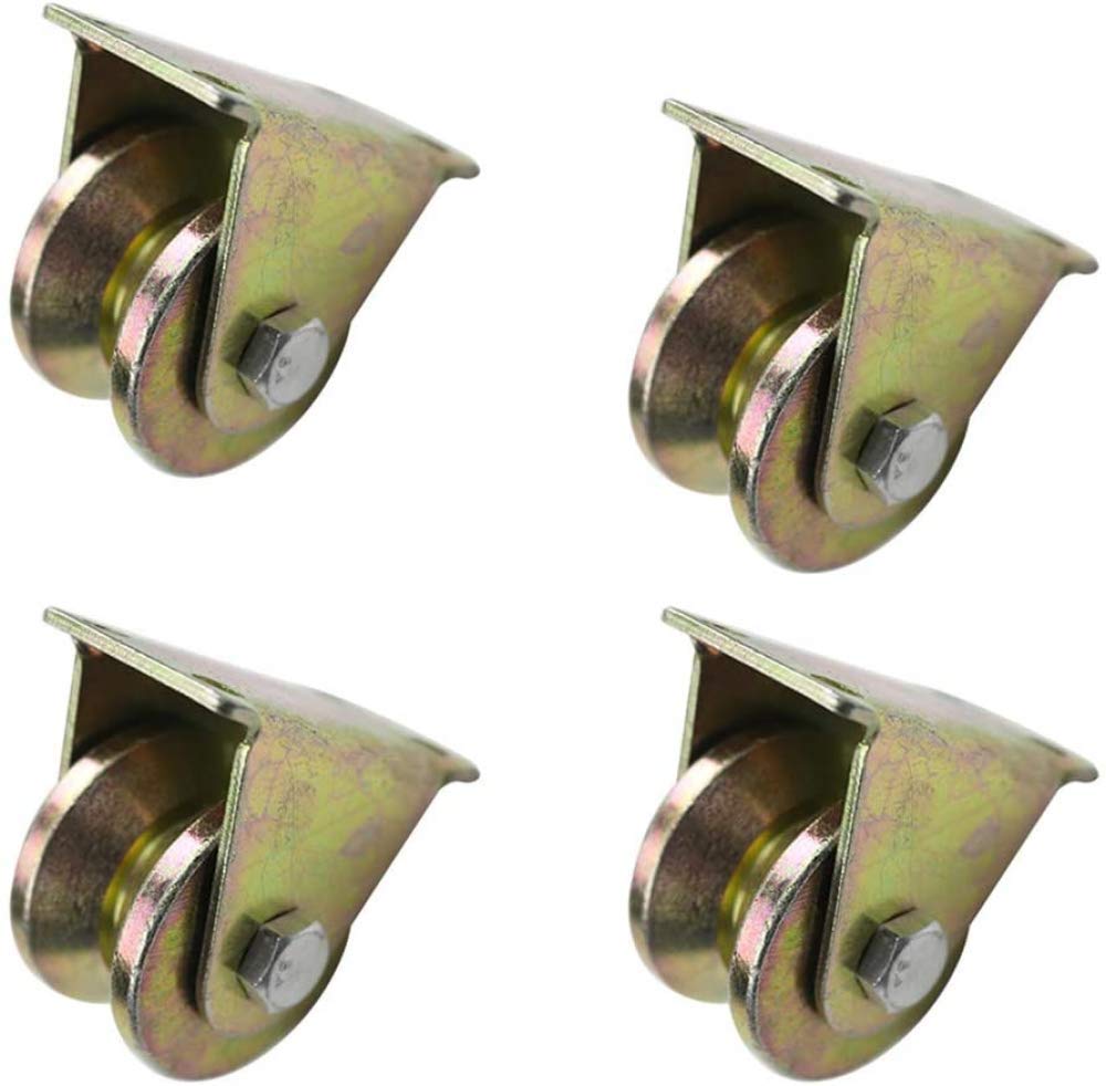 Buy 4 Pcs Heavy Duty Caster Wheels,V Type Sliding Gate Caster Wheels,V Groove Wheel,Track Rail