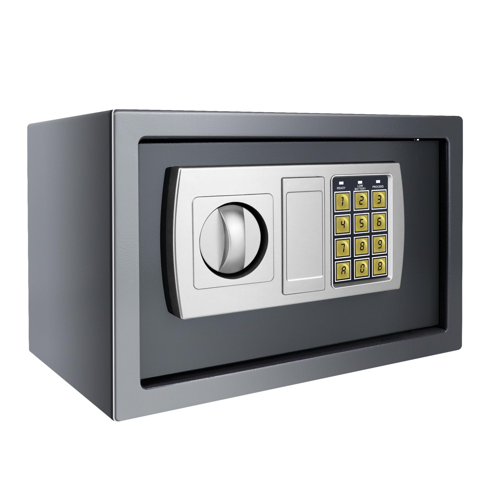Elektronischer Safe Securityelectronics tresor 31x20x20cm Hotelsafes Doppelbolzenverriegelung Möbeltresor Boden Wandtresor Grau