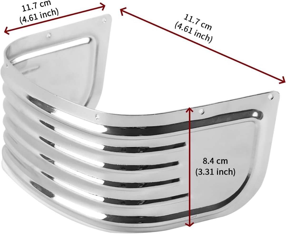 Chrome Front Fender Skirt for Harley, Steel Ribbed Skirt Fender Trim Decorative Protection for Harley Road King Electra Glide Tri Glide Ultra Classic Limited Low 2014-2024 Accessories