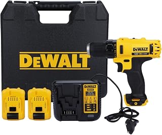 DEWALT DCD710D2-IN 12V Max 10mm Lithium-Ion Cordless Drill With 2 AH Capacity x 2 Batteries Included, Yellow and Black Price In India
