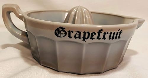 Miniatura 5 de Escariador - Exprimidor grande de pomelo, naranja o limón - Hecho en Estados Unidos - Mosser Glass USA (Jade) Mármol gris/"Naranjas",Mármol gris con