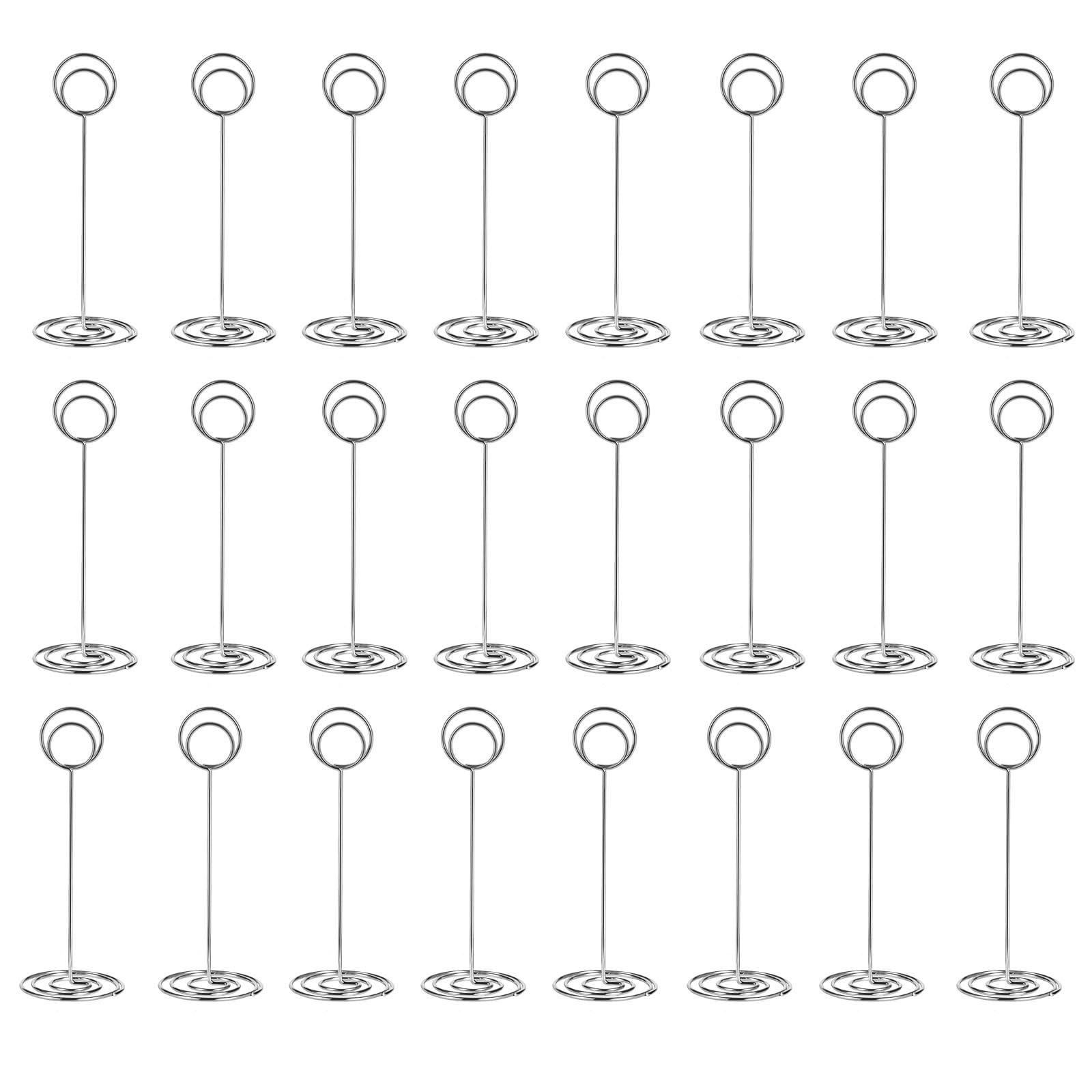Paquete de 24 soportes para números de mesa de 8.75 pulgadas, soporte simple para tarjetas de mesa, delicado soporte para tarjetas de nombre de mesa, soporte reutilizable para notas de mesa para