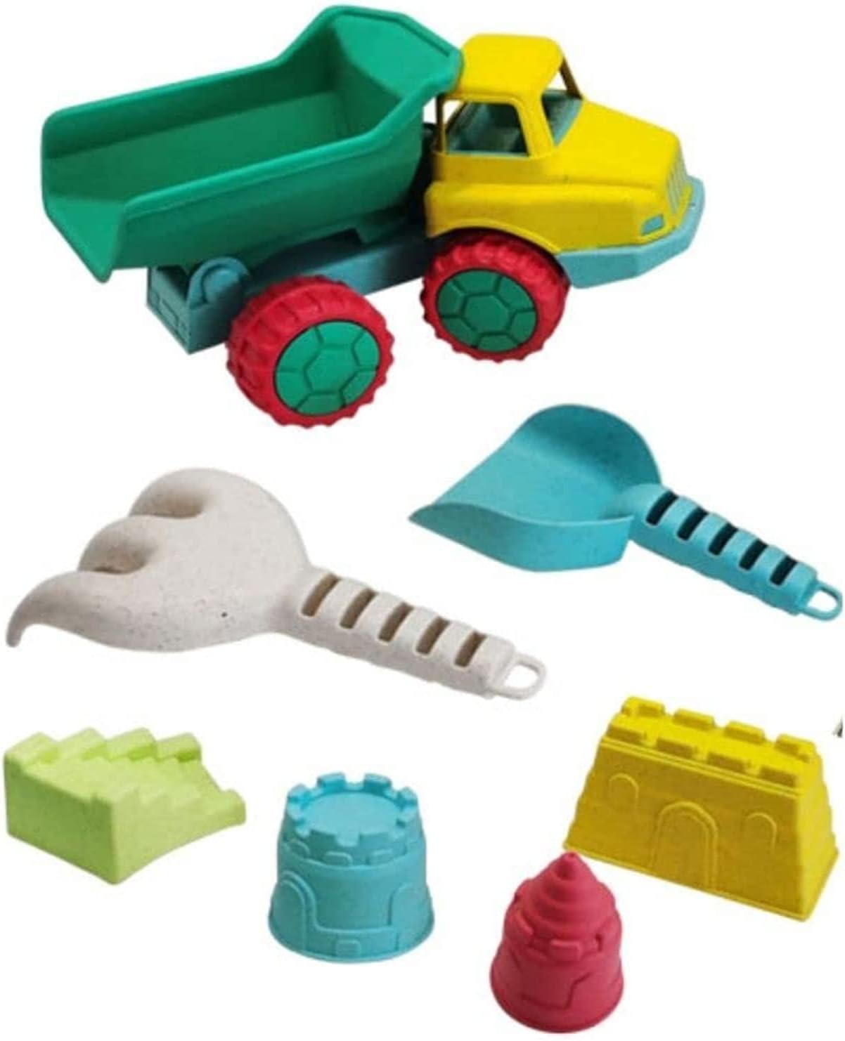 Fitto Plastic Pirate Sand Toy Playset with Bucket, Shovel, Watering Can, and Moulds Cool Pirate Design