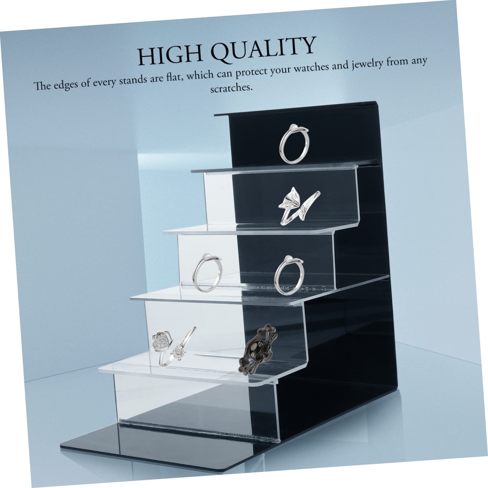 OUNONA 1pc Display Stand Display Stand Purse Storage Rack Collection Display Stand Desktop Display Stand Jewelry Storage Rack Wallet Holder Rack Glasses Display Stand Black Acrylic