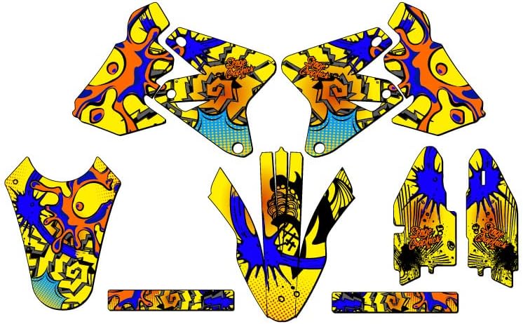 2005-2024 DRZ 400 SM ZANY White Senge Graphics Complete Kit Compatible with Suzuki