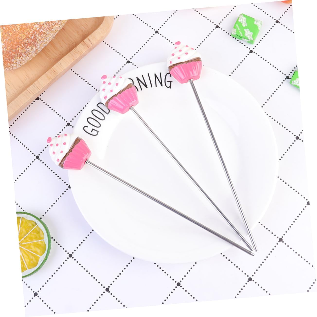 KICHOUSE 4pcs Stainless Steel Probe Heart Shape for Baking Biscuit Making