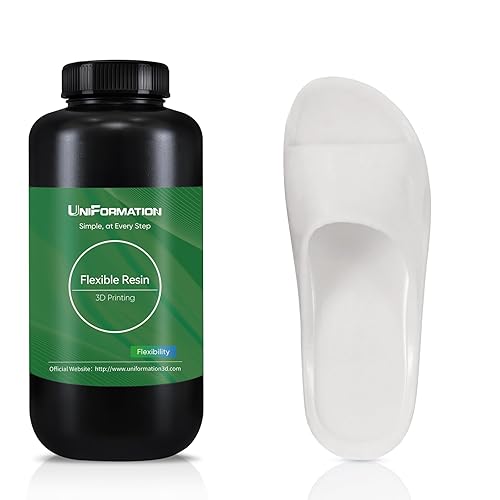 UniFormation Resina flexible para impresora 3D, resina de curado UV de 405 nm, con alto alargamiento y alta resistencia al impacto, puede ser agente