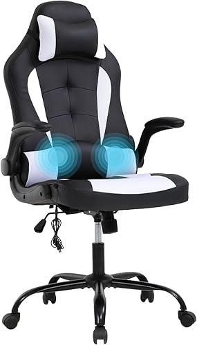 Silla de juegos, silla ergonómica de escritorio para computadora, respaldo alto, silla de oficina, soporte lumbar de masaje, cómoda silla de