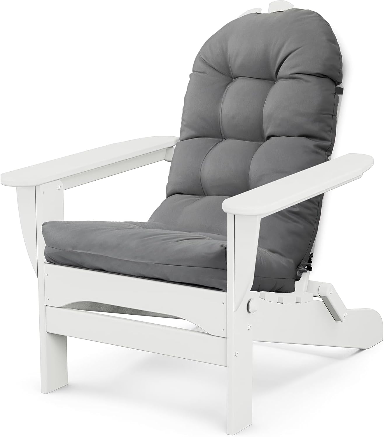 Adirondack Chair Cushion, Thick Indoor/Outdoor Rocking Chair Cushion with High Elasticity PP Cotton Water-Resistant Patio Furniture Cushions High Back Seat Pads for Porch Yard Lawn Chairs 44x19x4 Dark Grey 1