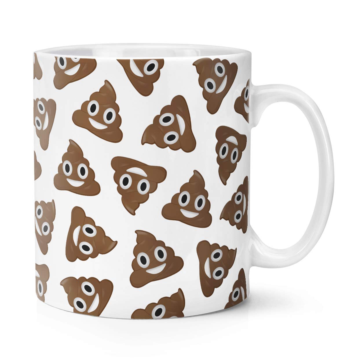 Gift Base White Poo Poop Pattern 10Oz Mug Cup