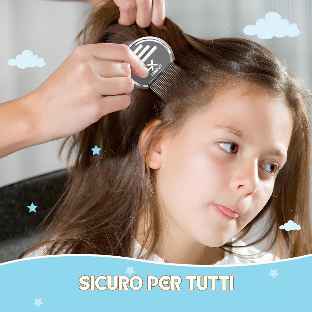 Pettine Pidocchi e Lendini Raccomandato dai Pediatri - Pettine Pidocchi Bambini