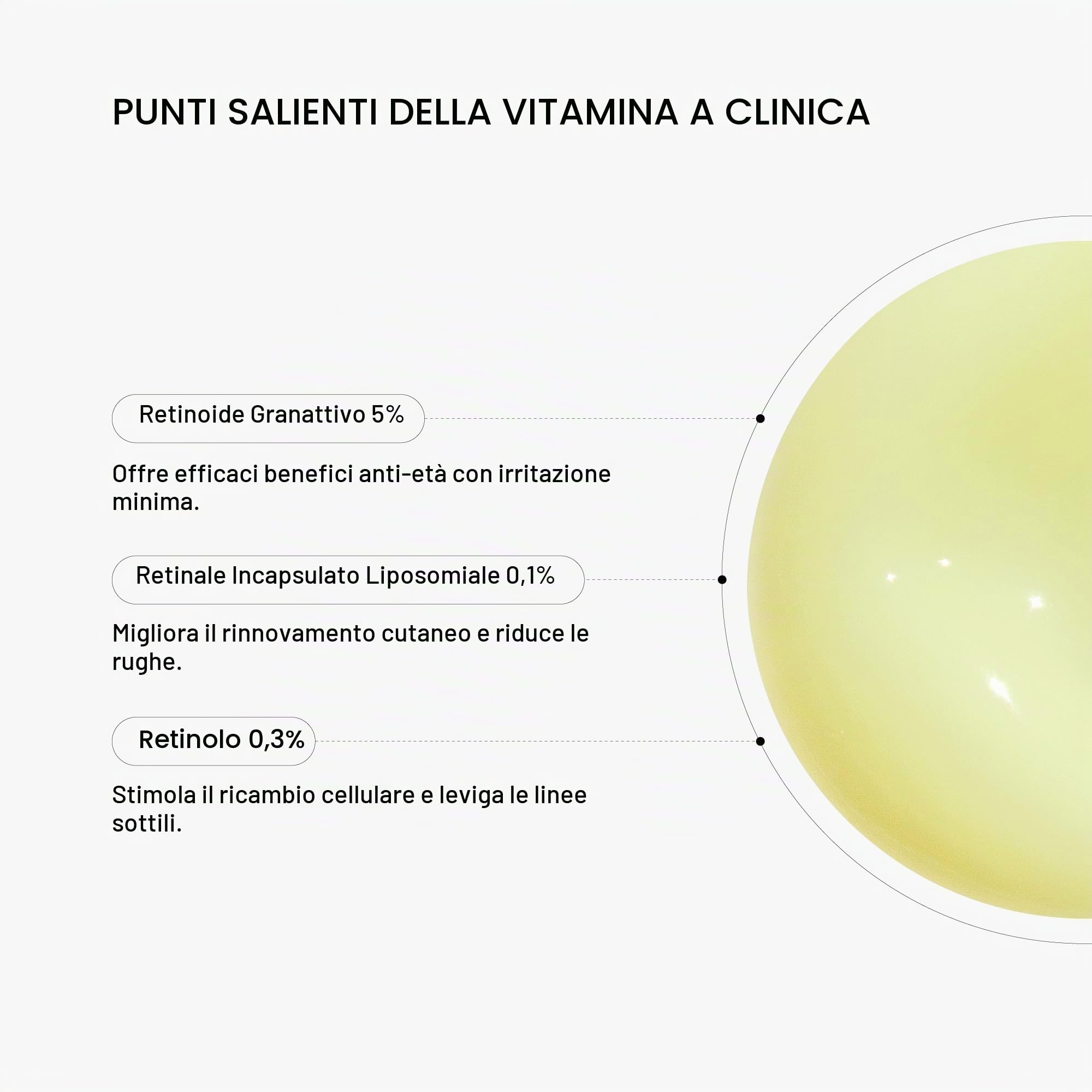 Theramid Clinical Vitamin A 30 ml – Trattamento antietà avanzato con 5% di Granactive Retinoid, 0,3% di retinolo e 0,1% di retinal incapsulato; riduce le rughe profonde e migliora la compattezza