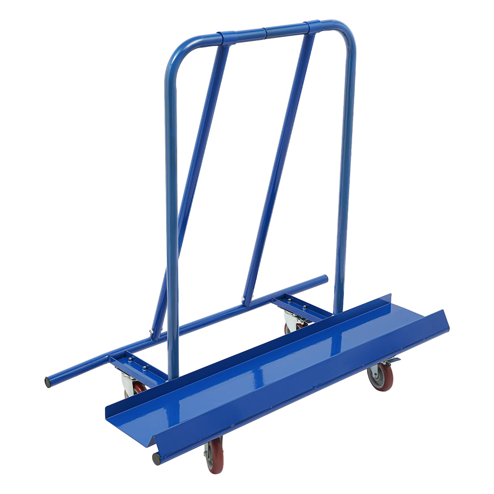 Plattenkarren, 800 kg Tragkraft, Plattenwagen mit 4 Rädern, Transportwagen für Holzplatten, Fenstern, Türen (Blau)