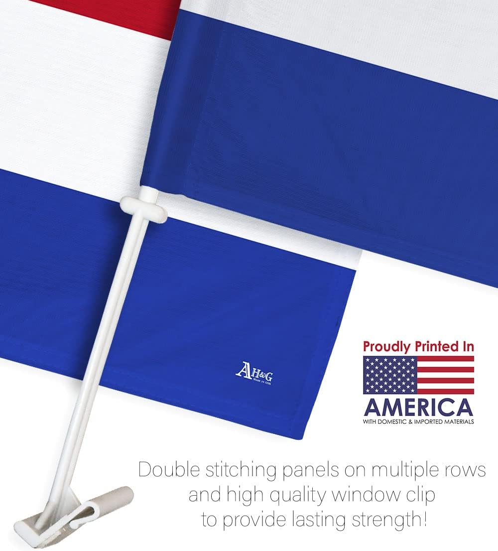 World Cup 2022 Netherland Car Flag Bandera Para Carros De Netherlands Auto Decorations Small Banner For Window Clip Pole Accessories FIFA Sports Fans Outdoor Flags Trophy Game Soccer Gifts Made In USA