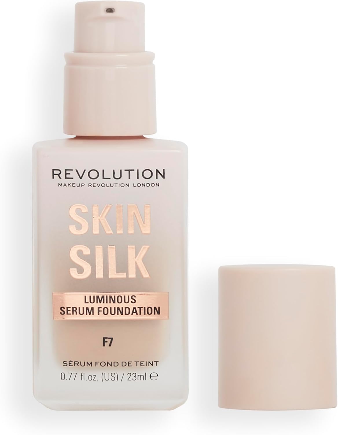Revolution Beauty, Skin Silk Serum Foundation, Licht tot Medium Dekking, Bevat Hyaluronzuur, F7