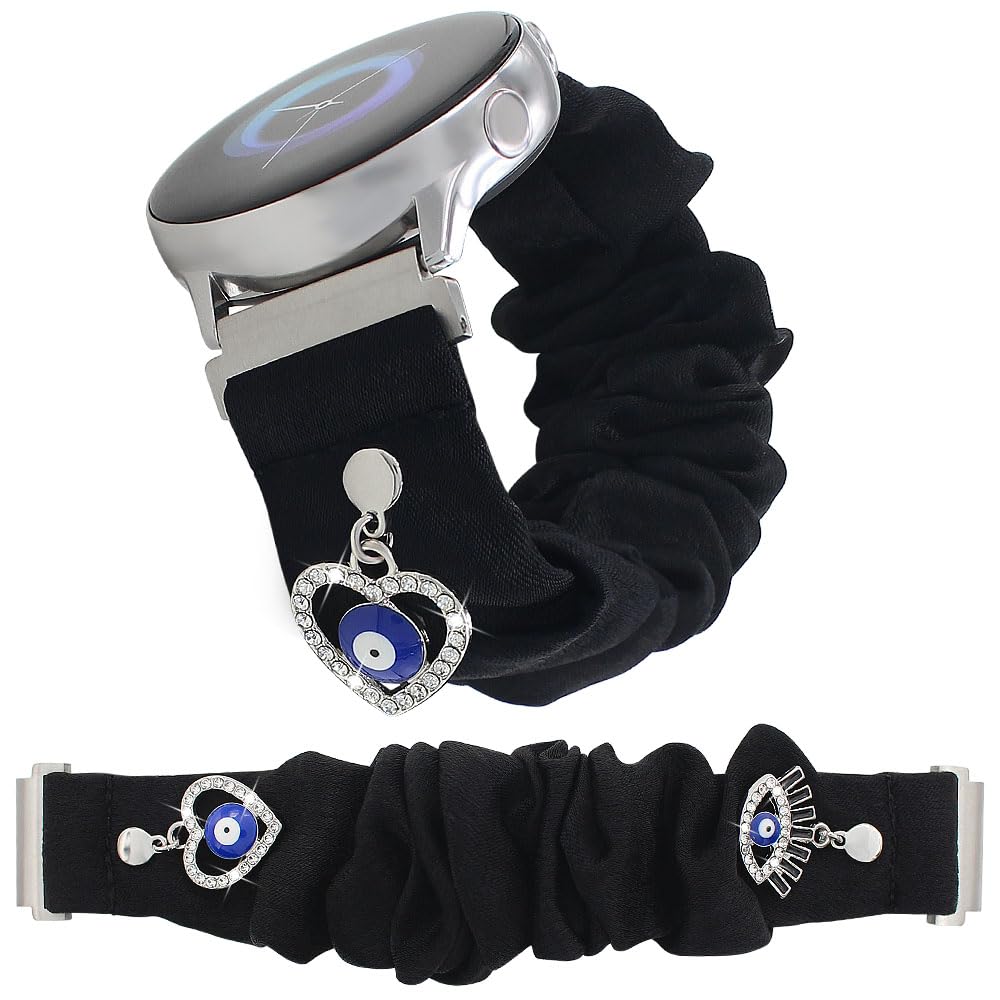 REALSIGN Stylish Scrunchie Band Compatible with Samsung Galaxy Watch 7/FE/6/5/4 40/44mm,Watch 6/4 Classic,5 Pro,Watch 3 41mm,Stretch Wristband with