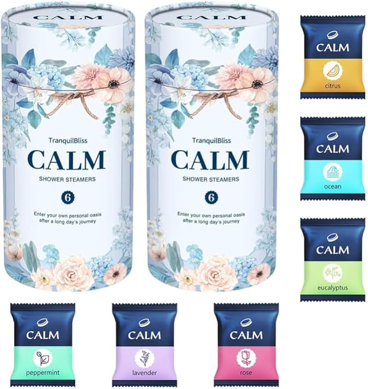 Bombas de banho para chuveiro TranquilBliss com 12 unidades e 6 fragrâncias