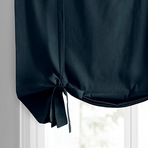 Miniatura 6 de HPD Half Price Drapes Cortinas enrollables de algodón liso para oscurecer la habitación, cortinas enrollables para sala de estar, cocina, 46 x 63