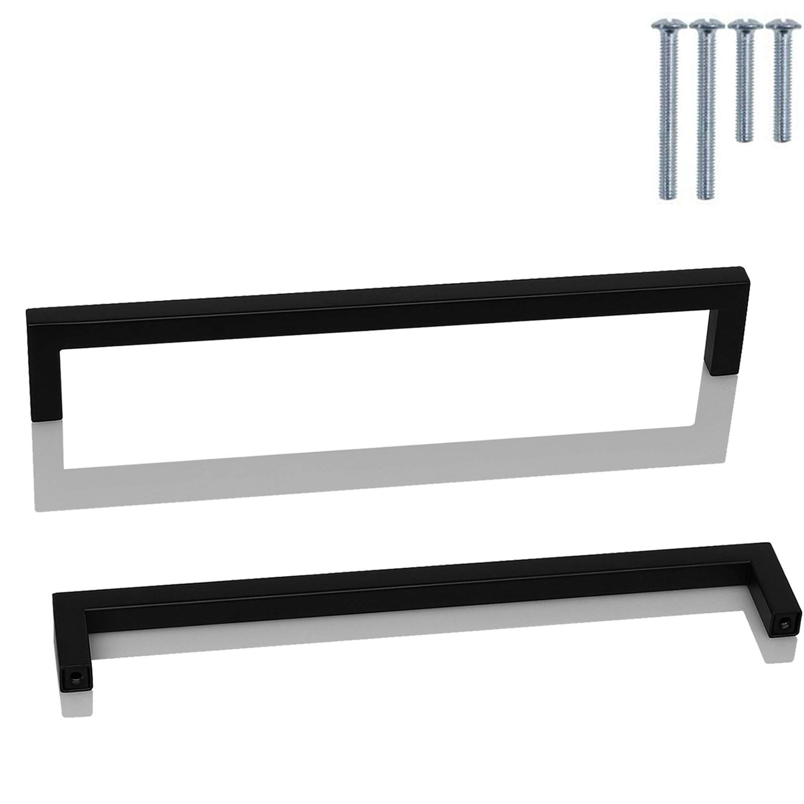 Buy PinLin 5 Pack Kitchen Door Handles 224mm Hole Centre Flat Black
