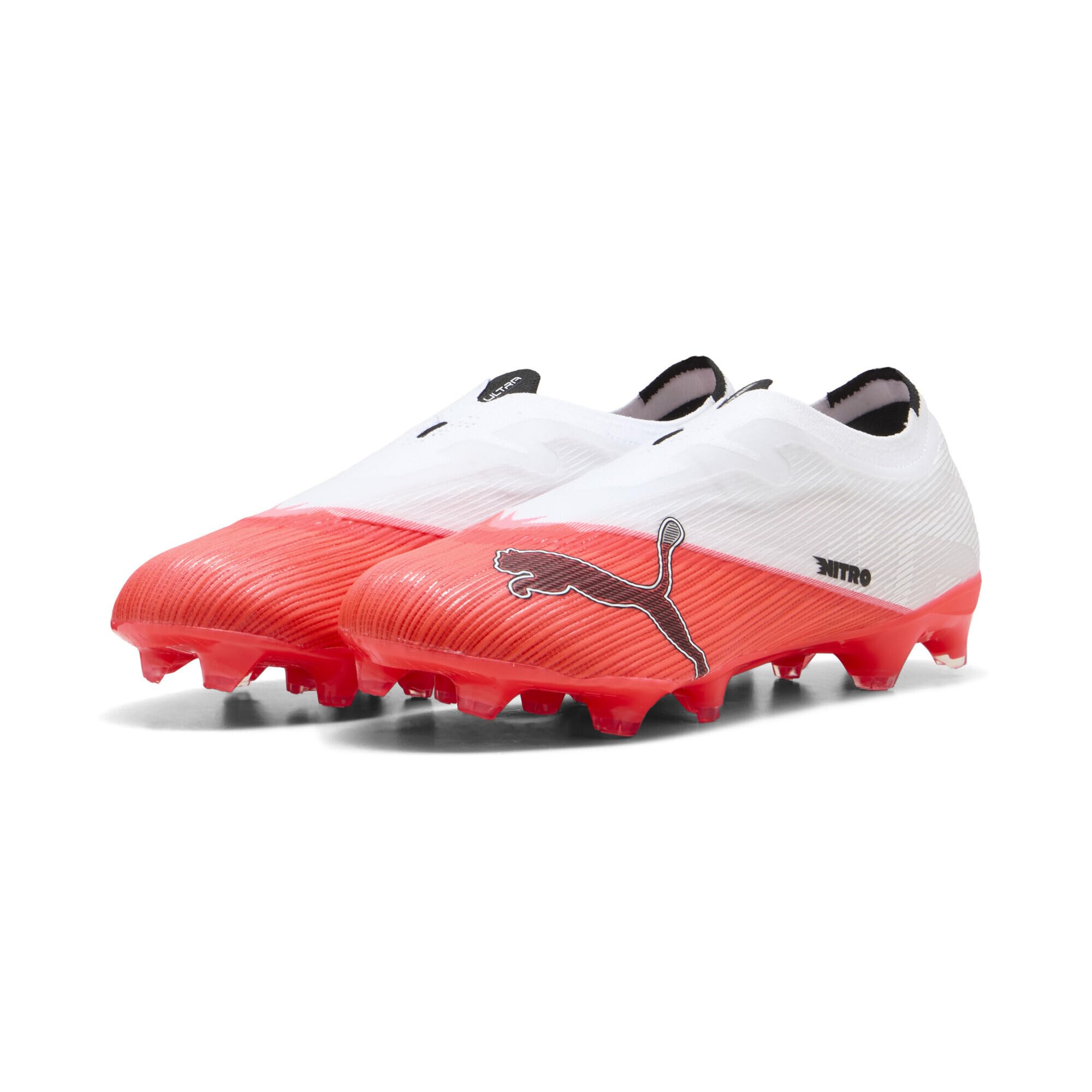 Puma Chaussure de Football sans Lacets Ultra Nitro 7 Match FG/AG Unisexe 42, Ultra Red Black White