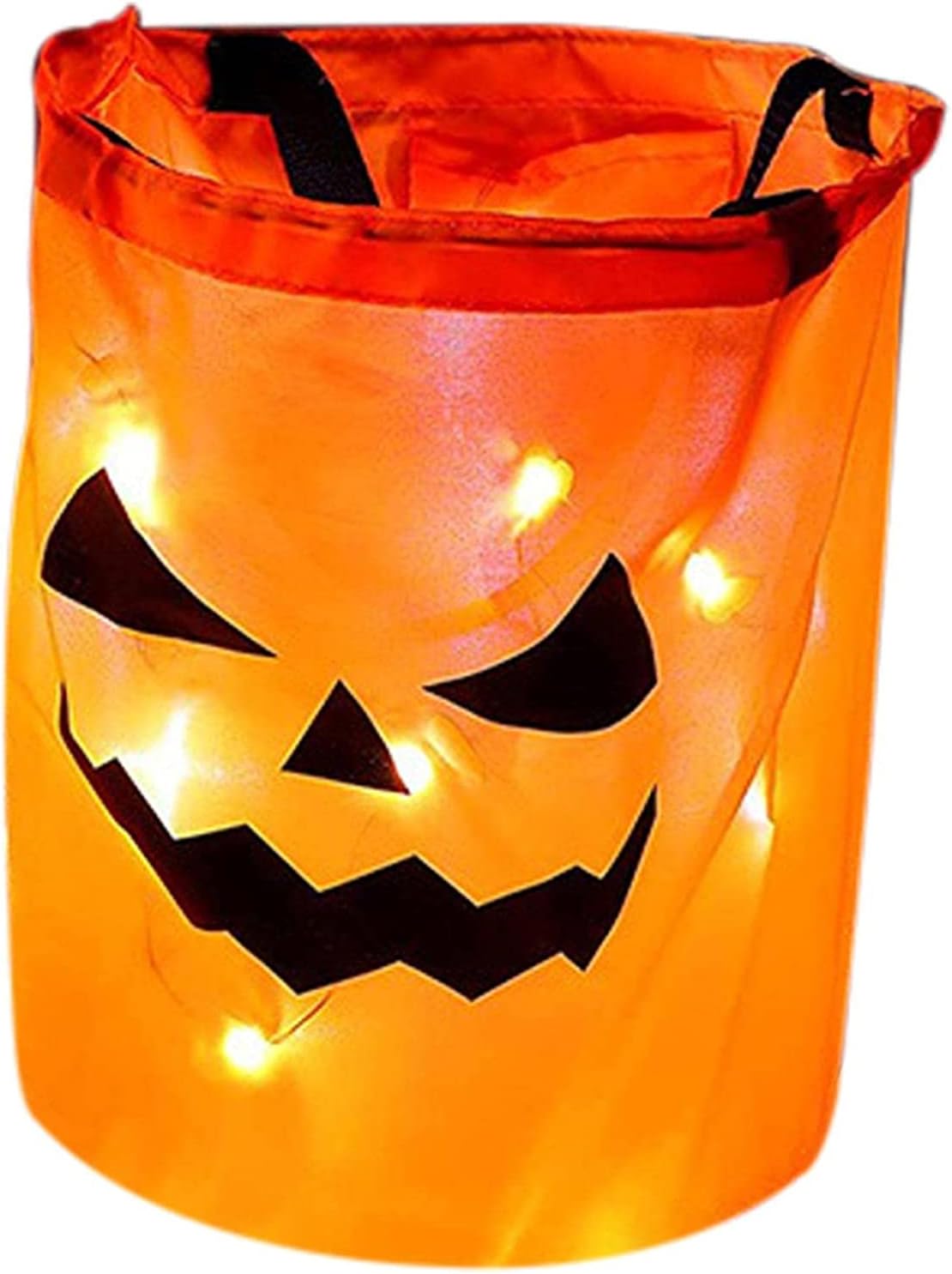 Led Light Halloween Candy Bags Light Up Halloween Party Bags Trick or Treat Bags Light Up Candy Bags Halloween Party Favor Bags with Pumpkin Grimace Reusable Multipurpose Bucket for Halloween Supplies