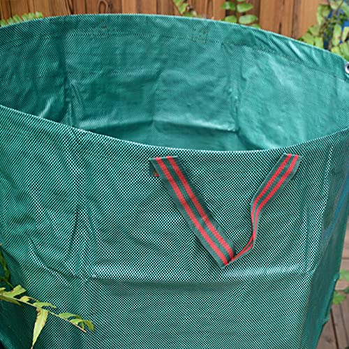 Afvalbakken 72 gallons werf gazon tuinzakken, herbruikbare bladafvalzakken, patio tassen, wascontainer, tuinieren trimming tas met 4 handvatten, groen(270L) Recycling bin bags (Color : 5PACK) - Image 4