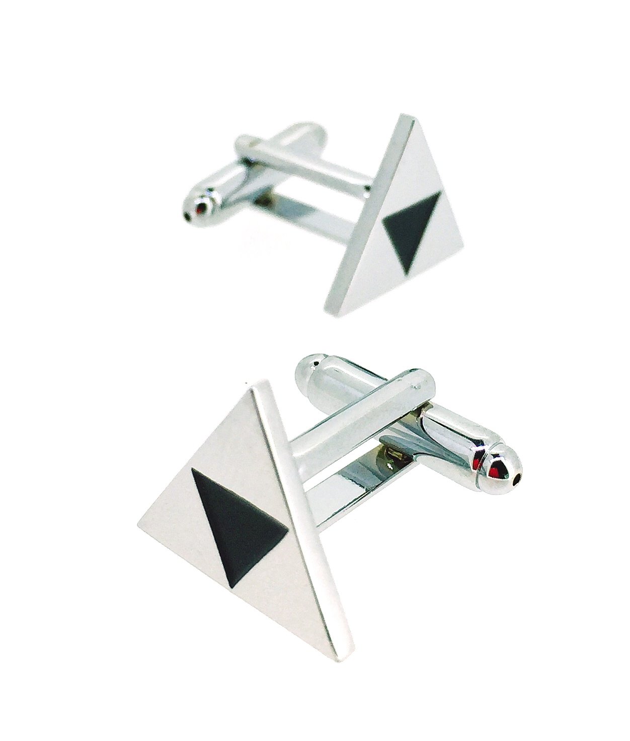 MasGemelos Zelda Triangle Cufflinks Silver, Alloy Steel, without stone