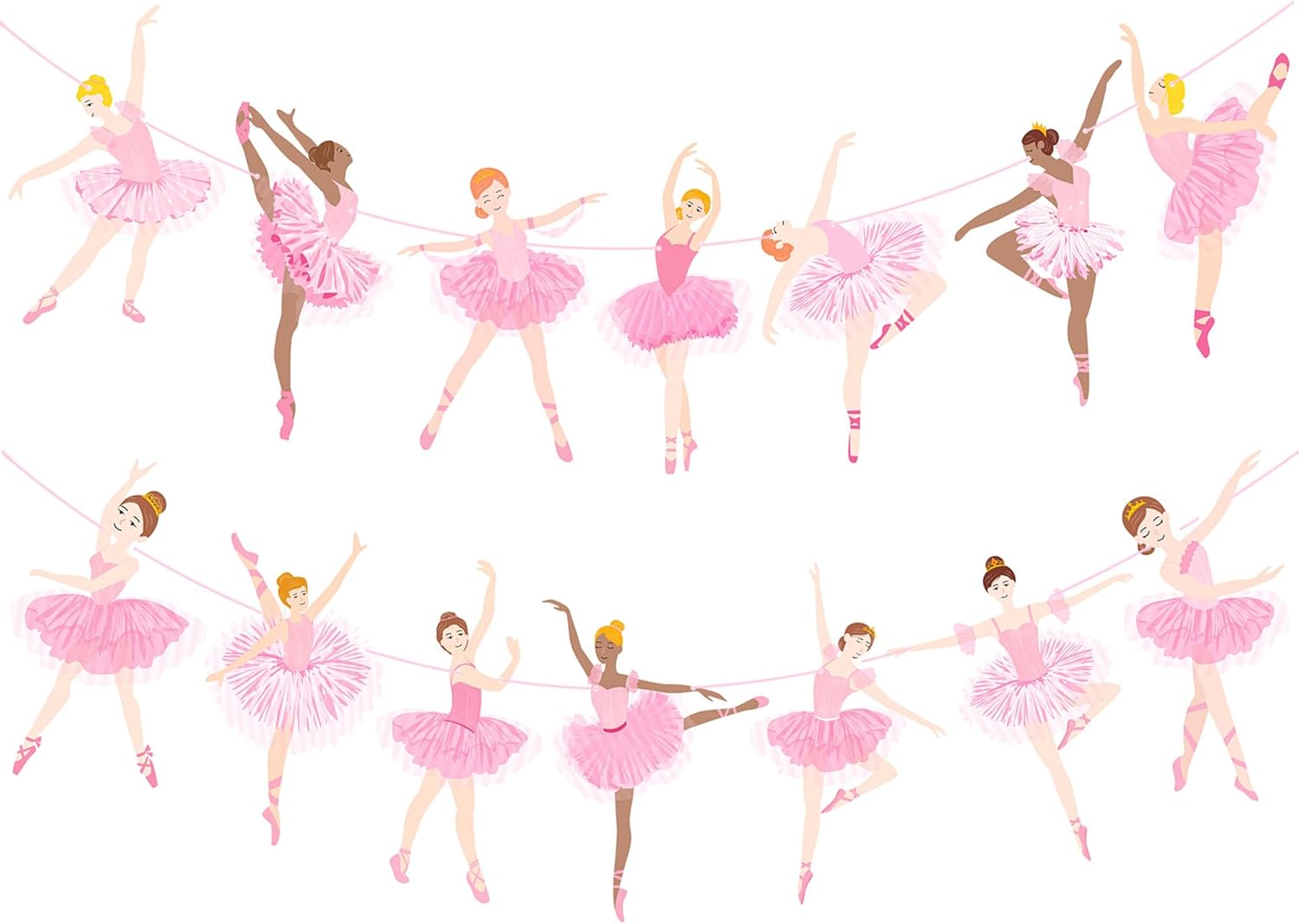 Ballerina Party Banners 2Pcs Ballet Dancer Party