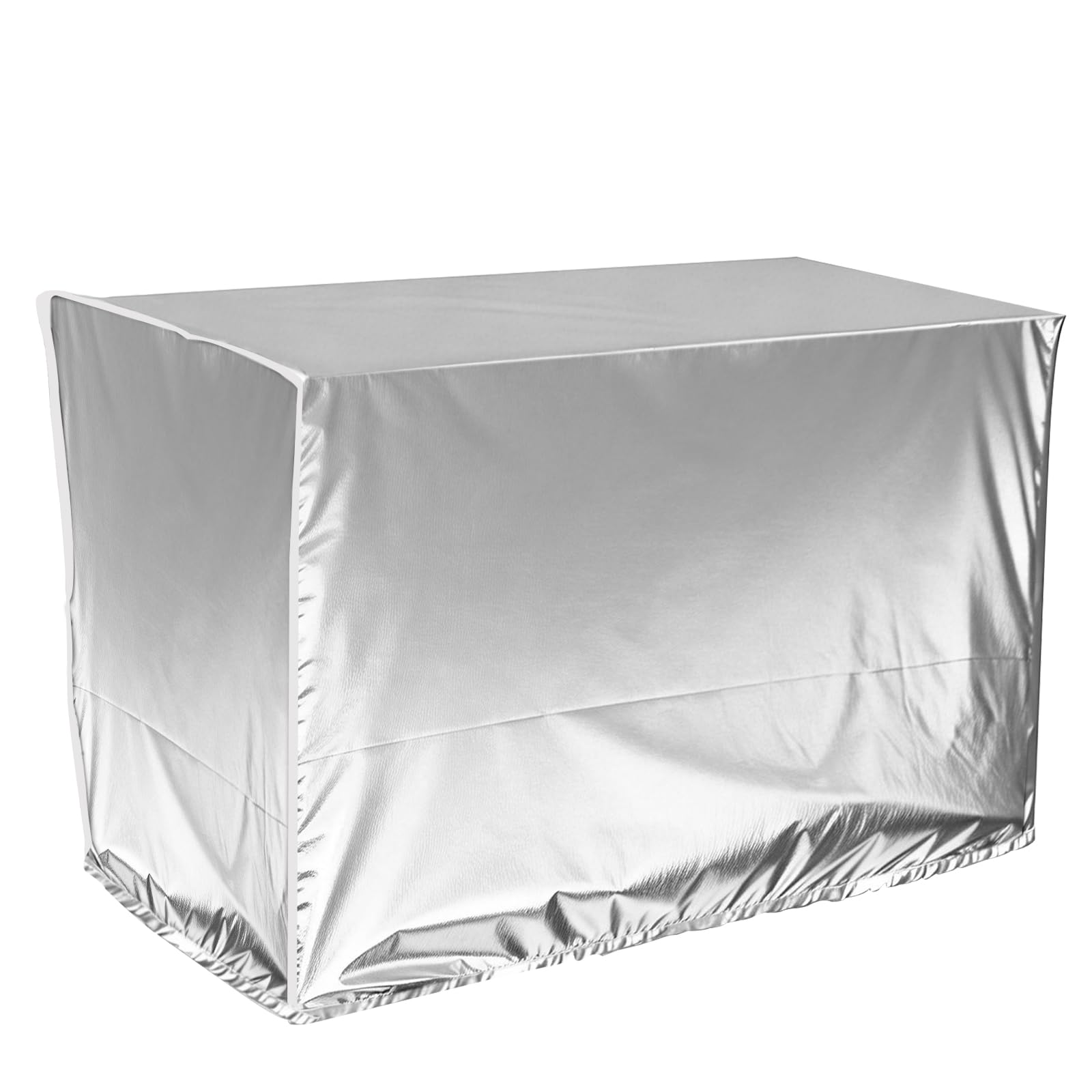 Couvercle de Climatiseur Extérieur, Cache Clim Extérieur, Housse de Protection pour Unité Extérieure de Climatiseur 1.5p, Housse Pompe a Chaleur Piscine 86x35x60cm (Argenté)