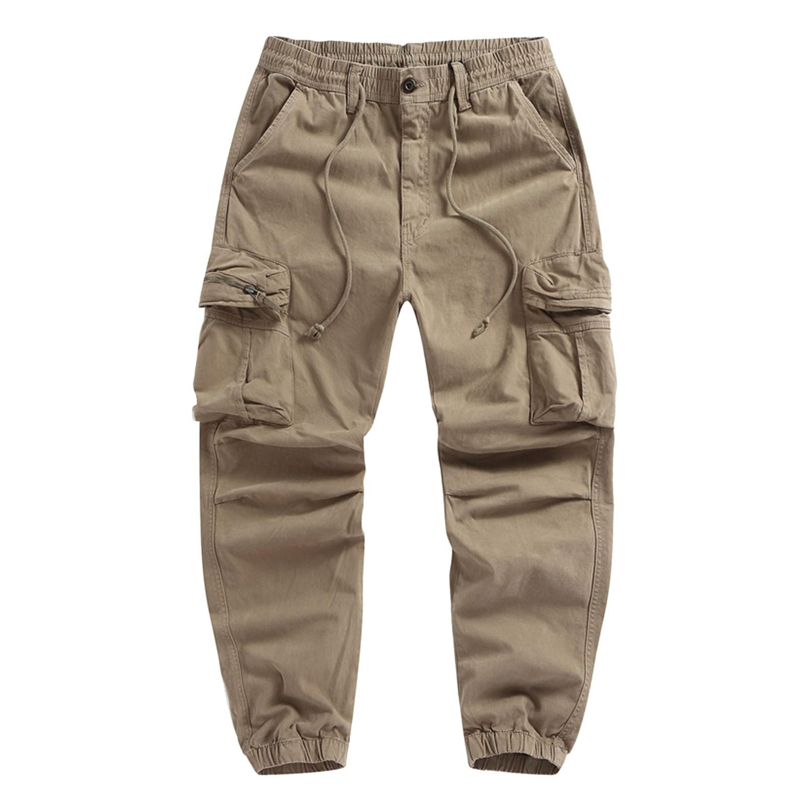 Pantalones Cargo Casuales de Moda, Pantalones de Trabajo con Bolsillos de Color sólido para Uso Diario al Aire Libre.