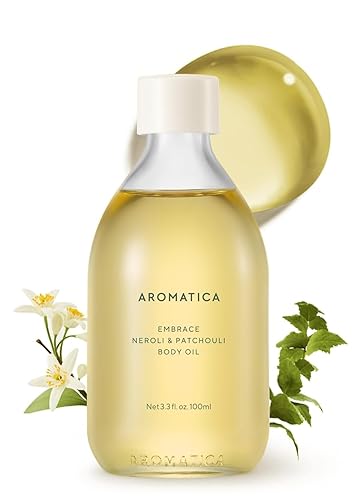 AROMATICA Embrace - Aceite esencial de pachulí y neroli, aceites de aromaterapia, aceite corporal perfumado, aceite corporal para después de la