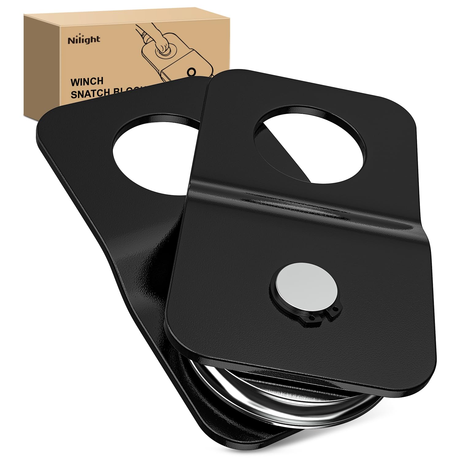 Nilight 4 Ton Winch Snatch Block Towing Pulley Blocks 8000 LBS Capacity