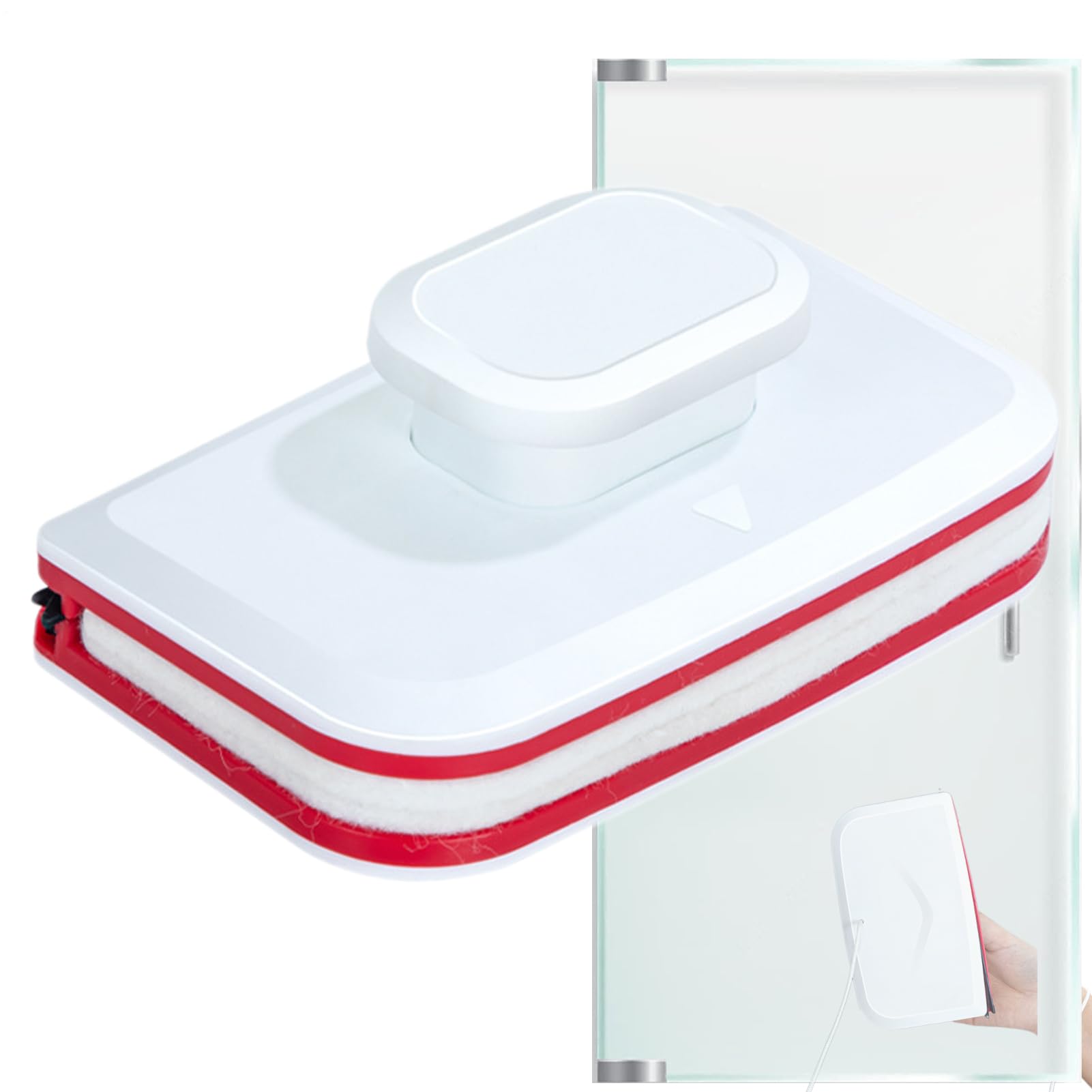 Lave-vitre Magnétique – Force Magnétique Réglable Pour Vitrage, Double Ou Triple, Télescopique, Léger Et Stockable, Pour Fenêtres Hautes Et Difficiles D'accès, Utilisation Intérieure Et Extérie