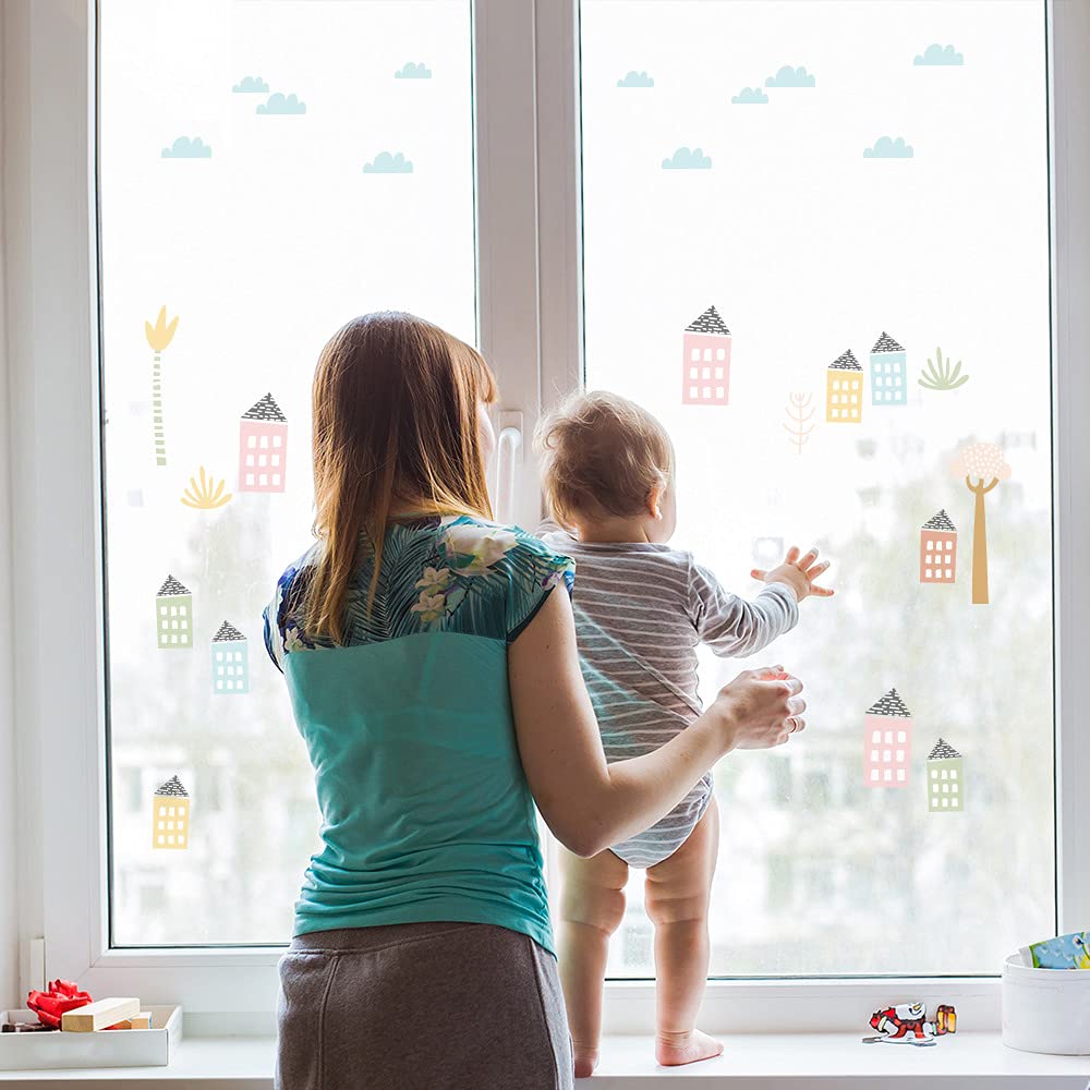 Rainbow Wall Sticker Stickers Easy Peel and Stick Wall Nursery Bedroom Wall Decor,Window Decal for Kids Bedrooms, Nursery, Baby Room, Play Room, Kids Room, Removable Vinyl Stickers… (B7)