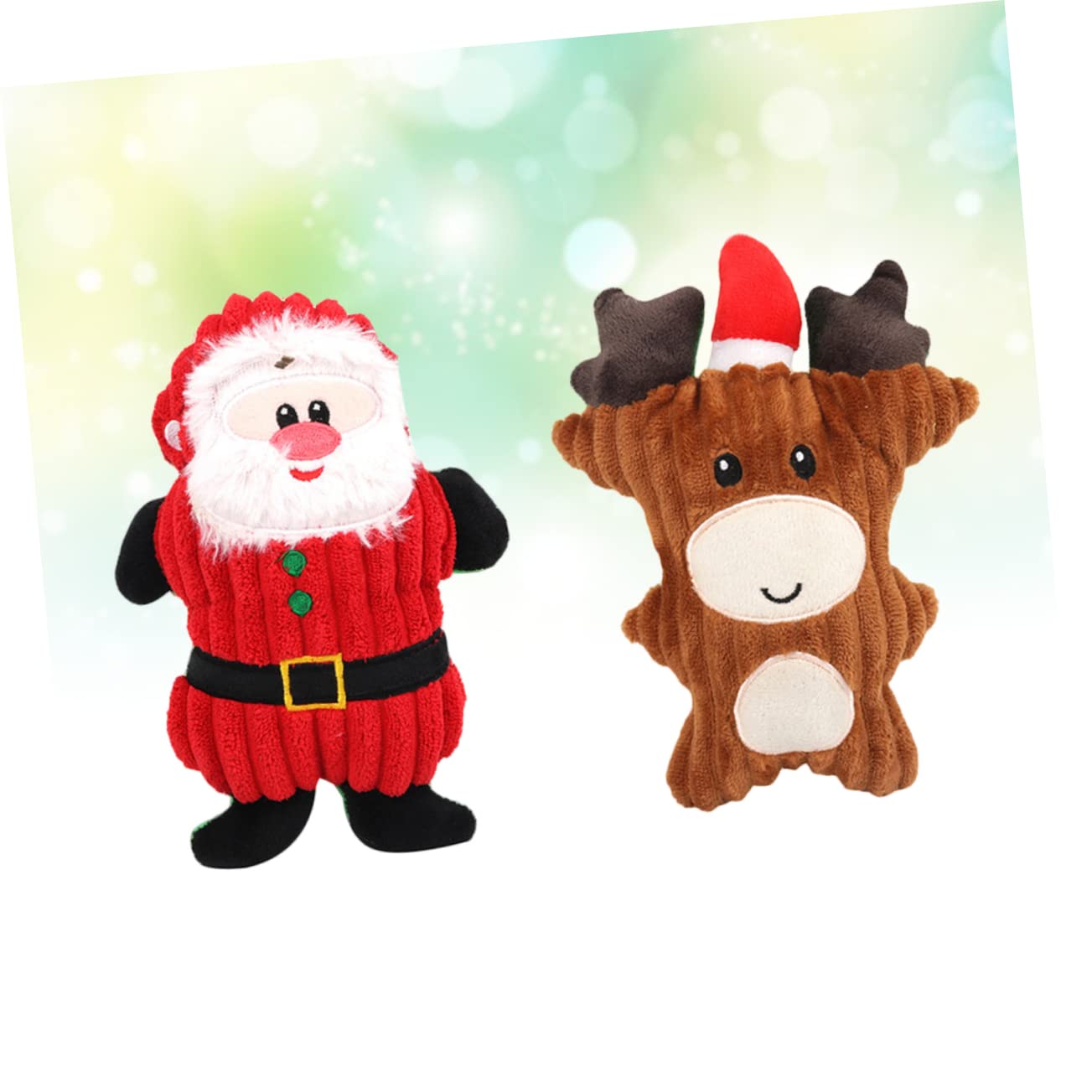 Toddmomy 6piezas Juguetes De Sonido De Ciervo De Peluche para Mascotas Juguetes De Masticar y Jugar Diseño Navideño Varios Estilos para Perros y Gatos