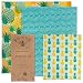 LILY BEE WRAP Beeswax Wrap Reusable Food Wraps | Organic Cotton Eco Friendly Zero Waste Bees Wax Food Storage Wrappers | Biodegradable & Plastic Free Clingwrap Alternative | Pineapple Sorbet 3-Pack