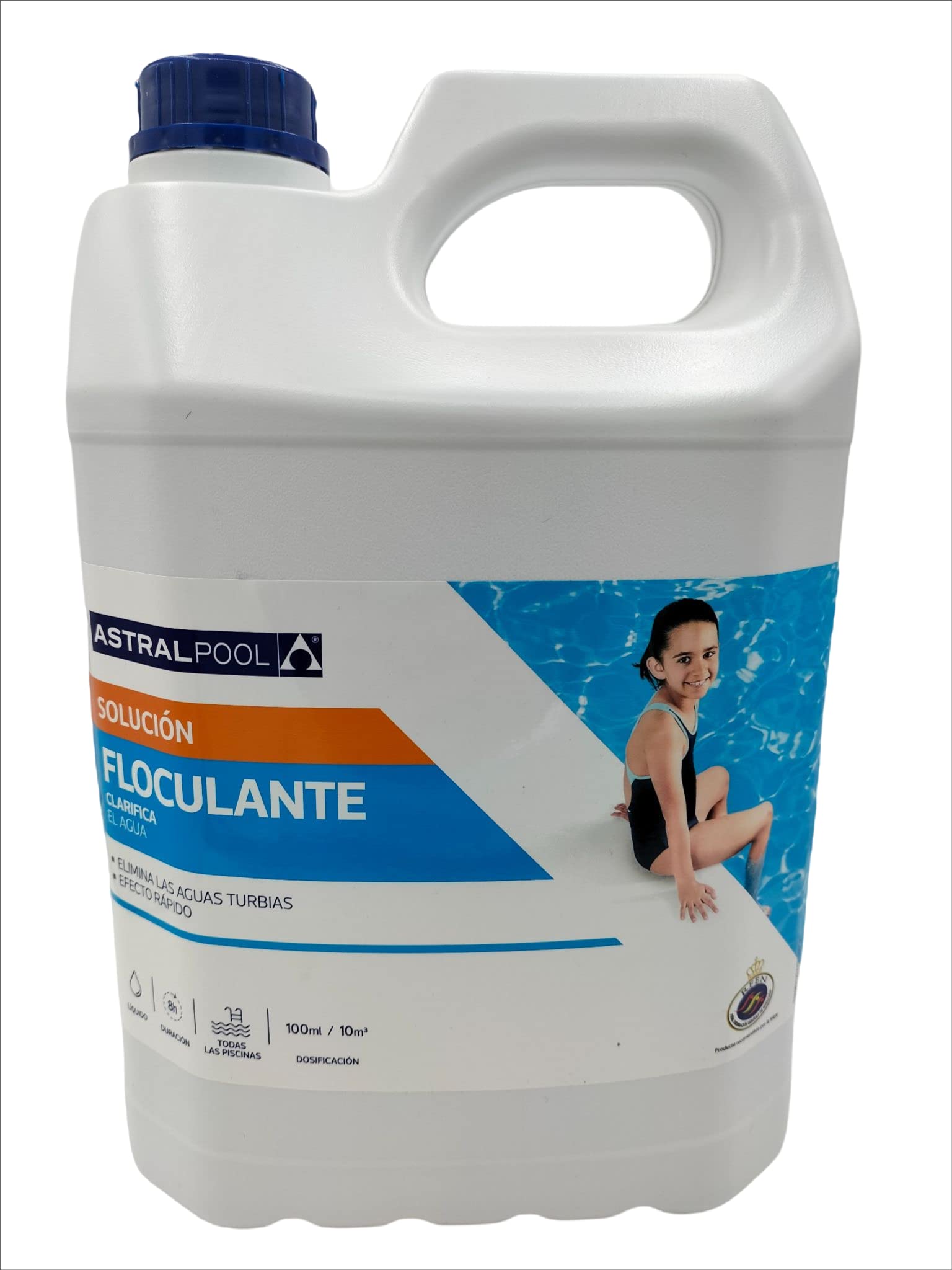 RASMACOR | 1 Unidad Floculante líquido para Piscinas | Garrafa 5 litros | Producto para CLARIFICAR Aguas TURBIAS | Eliminar la turbidez del Agua | Fluidra 11388