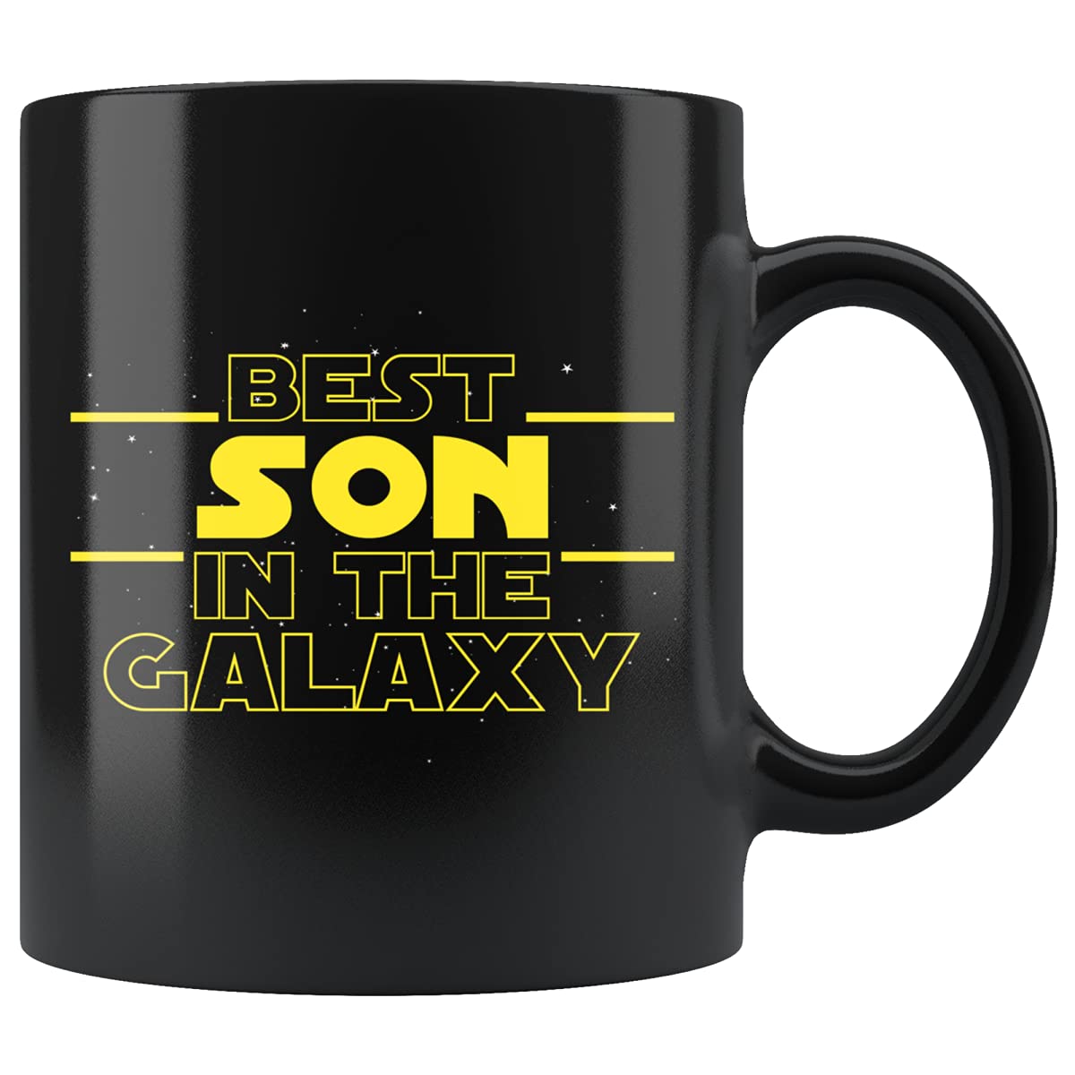 La Pomme Best Son in The Galaxy Coffee Mug 11oz Black 11oz Gifts for Son