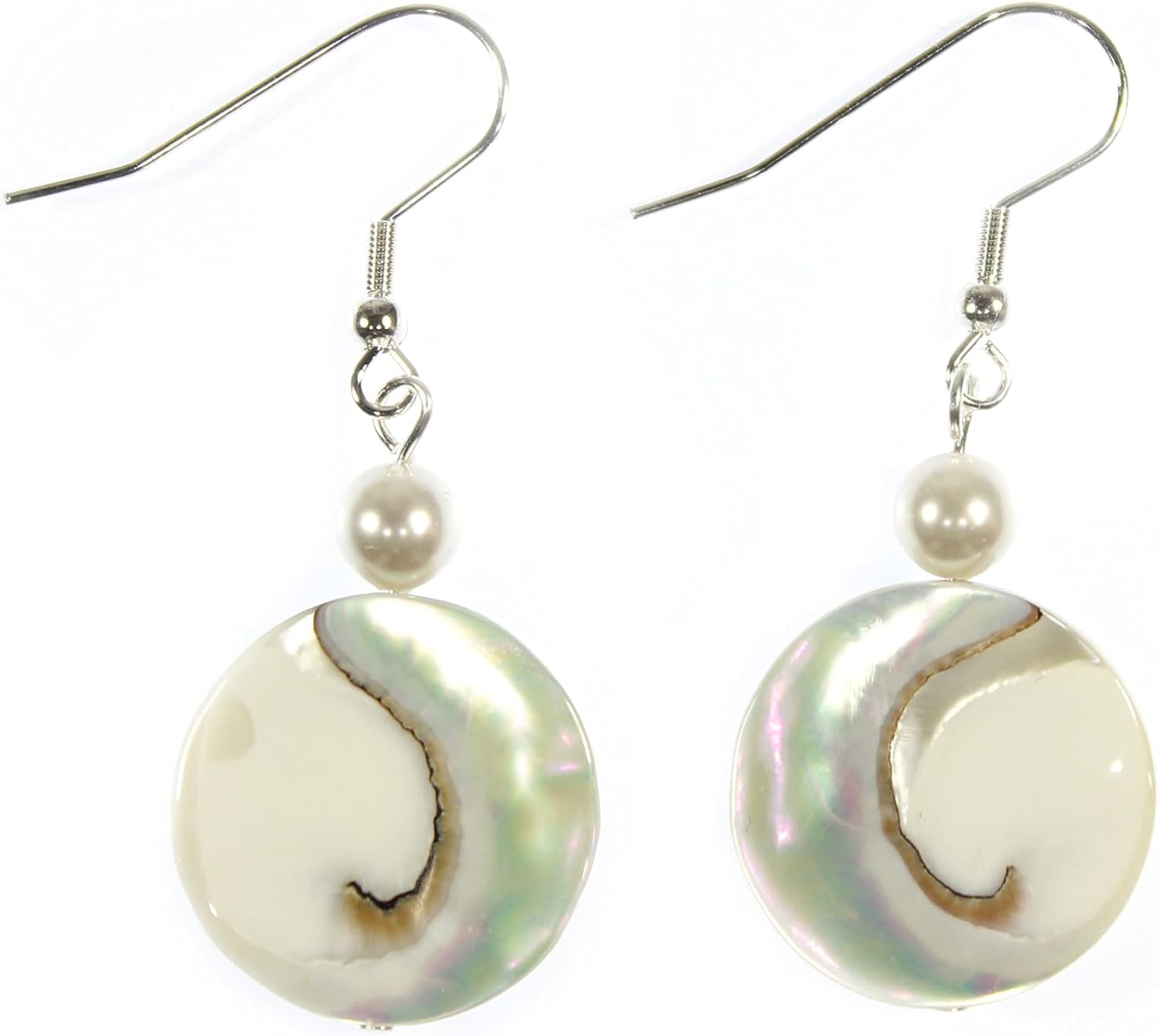 'Core of the Nautilus' Osmena Shell Mother-of-pearl Earrings