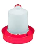 Little Giant® Deep Base Poultry Waterer | Chicken Waterer | Heavy Duty Plastic Water Container for Birds & Chicken | Plastic Stopper for No Leaks | 2 Gallon