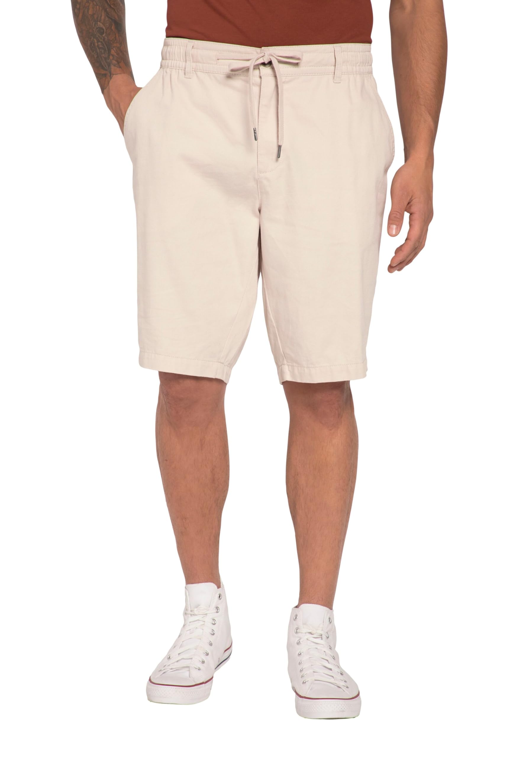 JP 1880 Herren große Größen Übergrößen Menswear L-8XL Bermuda, Leinenoptik, legere Passform, Elastikbund 815197