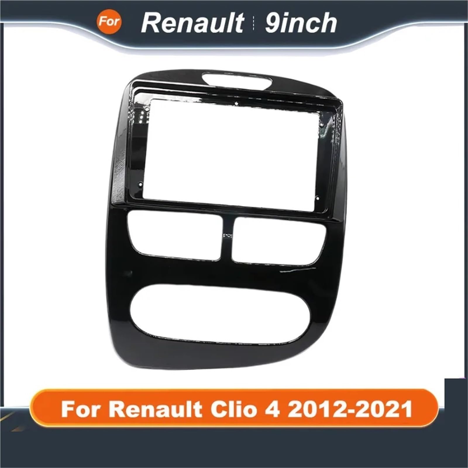 Juego de instalación de Radio Marco de Radio Coche 9 Pulgadas Compatible con Renault Clio 4 (2012-2021), Kit instalación Panel Tablero Audi Canbus(A Frame Cable Canbus)