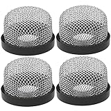 Saillong 4 Pcs Stainless Steel Mesh Strainer ¾ Inch -14, Stainless Steel Aerator Screen Filter Compatible with Livewell Pumps, MA-023 Screw on Strainer for Livewell Pump, Aerator, HVAC Drain Outlet