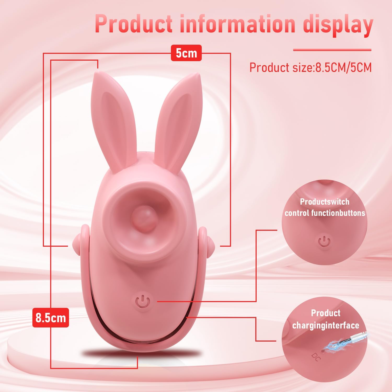 Rabbit Finger Vibrator for Women & Couples | 10 Tapping Modes, Waterproof Rechargeable Silicone, Clitoral & Nipple Stimulator, Quiet Portable Discreet Mini