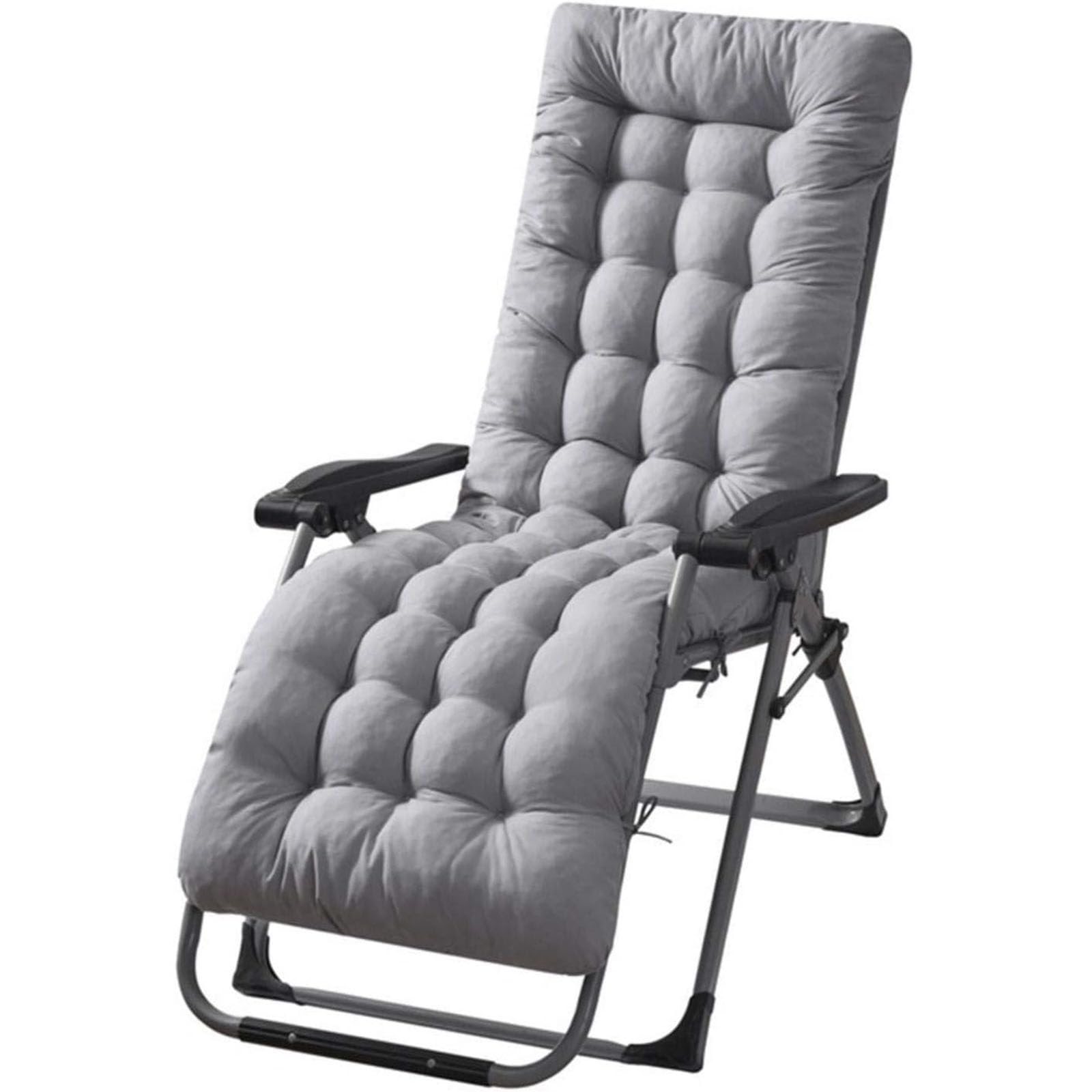 Coussin pour chaises longues gris confortable contre le mal de dos au jardin