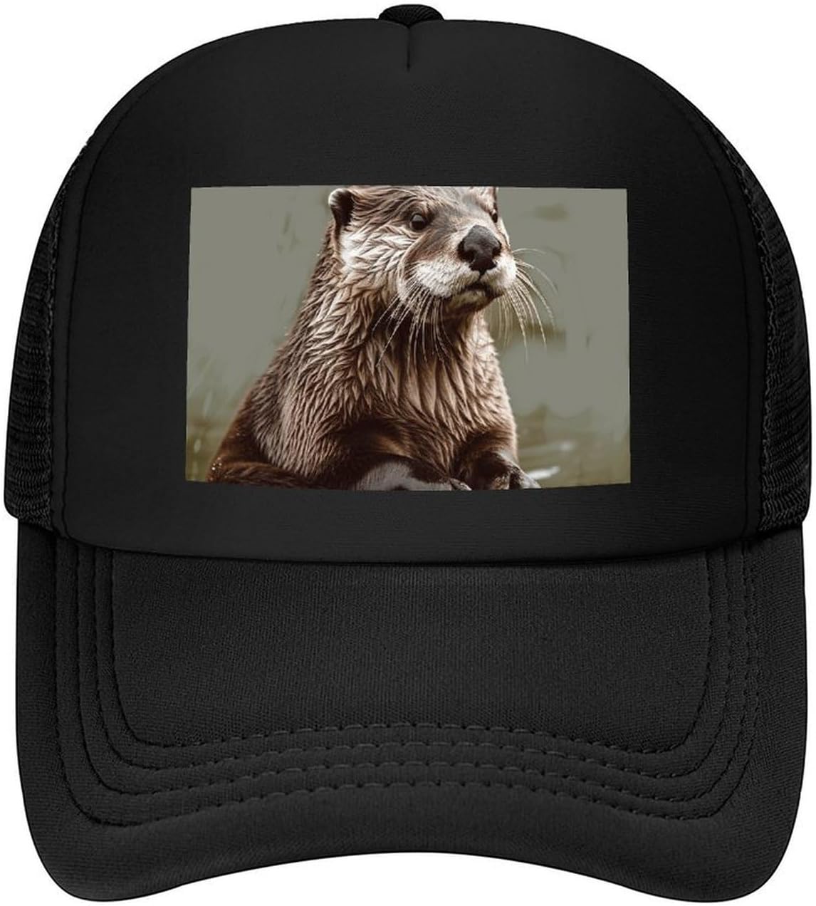 Quick Dry Otter Animal Baseball Cap Personalized Adjustable Trucker Caps Breathable Outdoor Mesh Snapback Hats