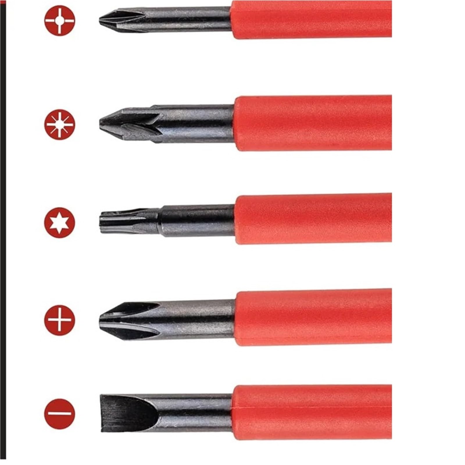 Tester di tensione Para punte Pozidriv Torx a taglio Phillips in acciaio S2 isolato da 1000 V Set di prolunghe(13 pcs combo)